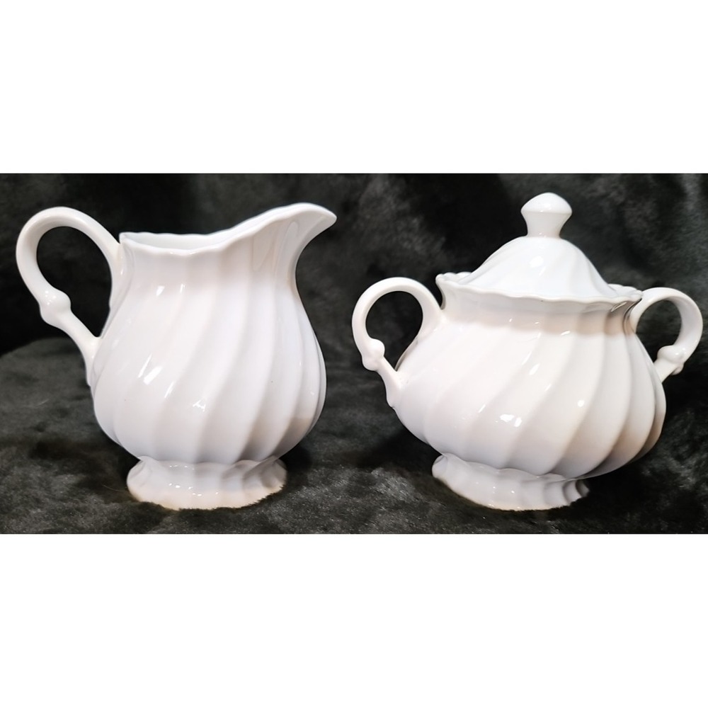 Vintage Creamer and Sugar Bowl Unmarked